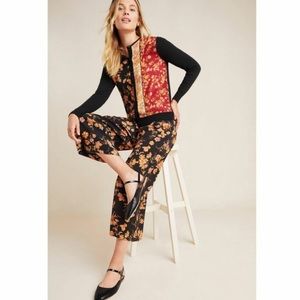 Anthropologie Kachel Della Floral Wide Legs Pants